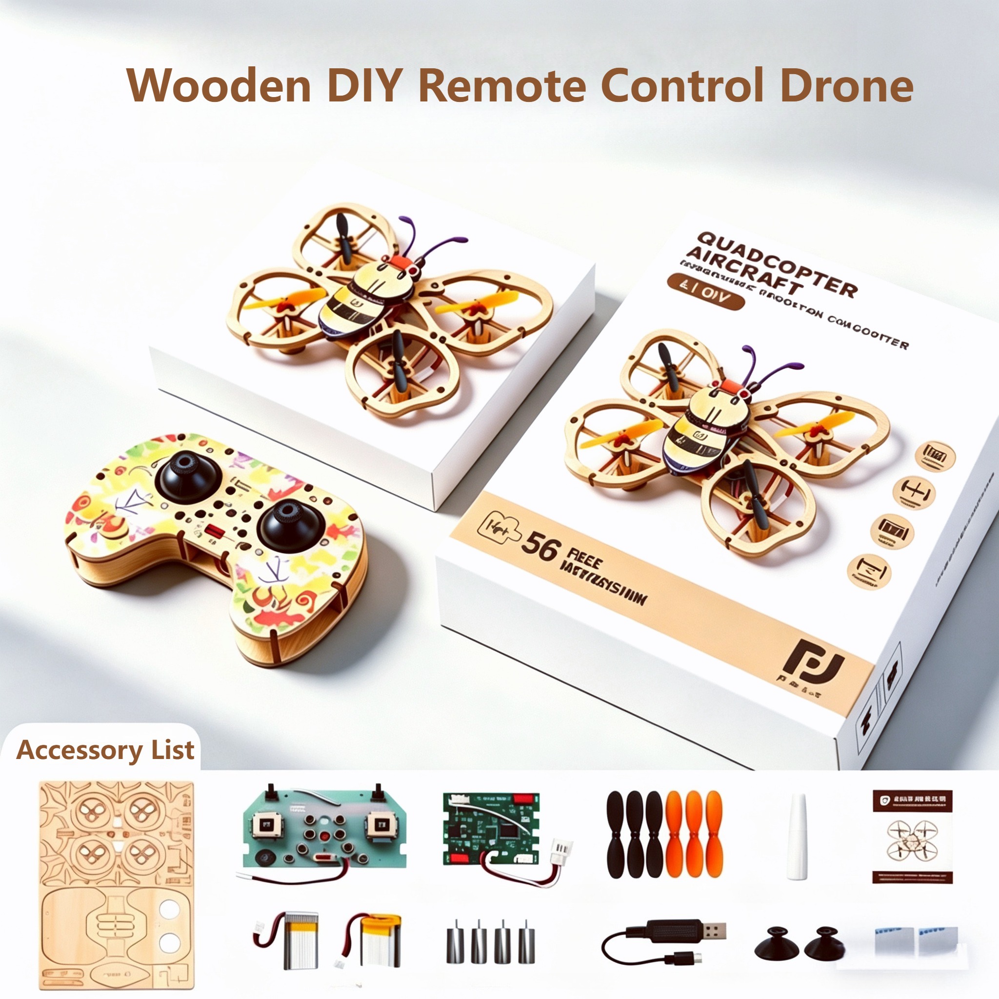 2026 New Wooden DIY Assembled  - огляд і ціна Drone Gimbal Controller